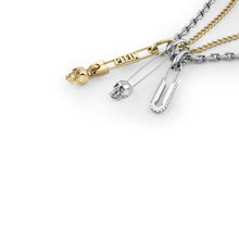 Laden Sie das Bild in den Galerie-Viewer, Philipp Plein Unisex Kette Halskette Edelstahl bicolor PLEIN SAFETY PIN PJKGA01NU