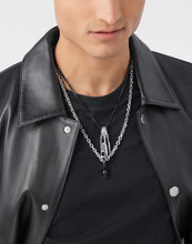 Laden Sie das Bild in den Galerie-Viewer, Philipp Plein Unisex Kette Halskette Edelstahl bicolor PLEIN SAFETY PIN PJKGA02NU