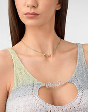 Laden Sie das Bild in den Galerie-Viewer, Philipp Plein Damen Kette Halskette Edelstahl IP Gold PLEIN SAFETY PIN PJKGA07NU
