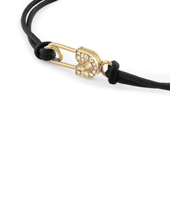 Philipp Plein Damen Armband Textil Edelstahl IP Gold PLEIN SAFETY PIN PJKGA08BU