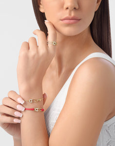 Philipp Plein Damen Armband Textil Edelstahl IP Gold PLEIN SAFETY PIN PJKGA09BU