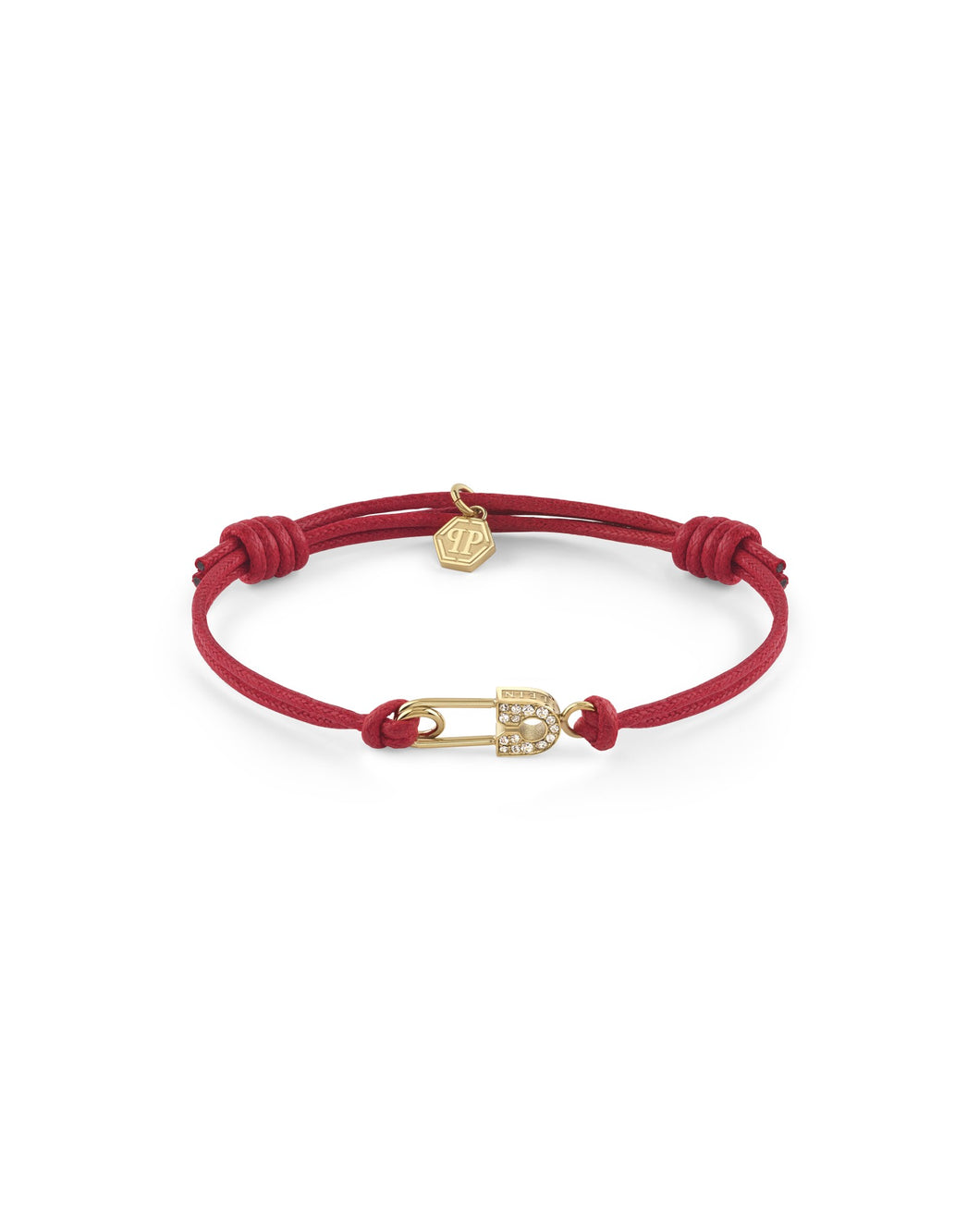 Philipp Plein Damen Armband Textil Edelstahl IP Gold PLEIN SAFETY PIN PJKGA09BU