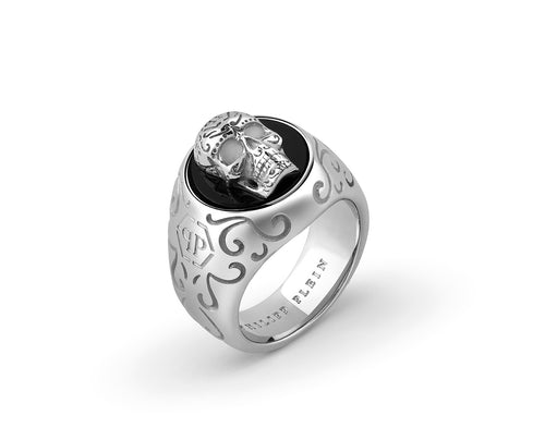 Philipp Plein Herren Ring Edelstahl silber PLEIN ELITE PJNEA01R
