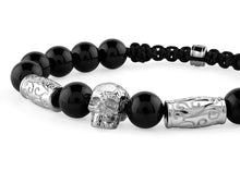 Laden Sie das Bild in den Galerie-Viewer, Philipp Plein Herren Armband Textil Edelstahl silber PLEIN ELITE  PJNEA03BU