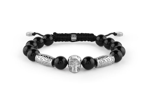 Philipp Plein Herren Armband Textil Edelstahl silber PLEIN ELITE  PJNEA03BU