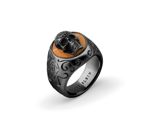 Philipp Plein Herren Ring Edelstahl IP Gun PLEIN ELITE PJNEA05R
