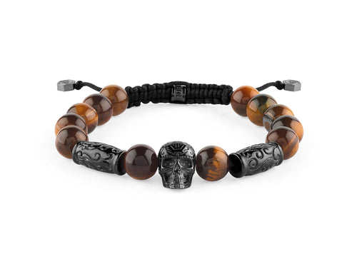 Philipp Plein Herren Armband Textil Edelstahl IP GUN PLEIN ELITE  PJNEA06BU