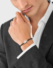 Laden Sie das Bild in den Galerie-Viewer, Philipp Plein Herren Armband Leder Edelstahl silber PLEIN ENIGMA S PJOEA04BS