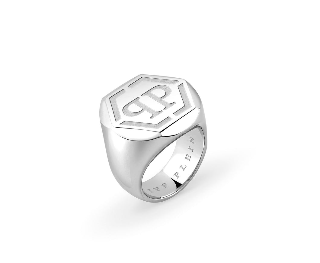 Philipp Plein Herren Ring Edelstahl silber PLEIN EDGE PJPEA01R