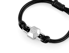 Laden Sie das Bild in den Galerie-Viewer, Philipp Plein Herren Armband Textil Edelstahl silber PLEIN EDGE PJPEA02BU