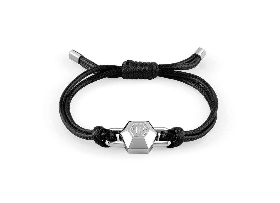 Philipp Plein Herren Armband Textil Edelstahl silber PLEIN EDGE PJPEA02BU