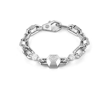 Laden Sie das Bild in den Galerie-Viewer, Philipp Plein Herren Armband Armkette Edelstahl silber PLEIN EDGE PJPEA03BU