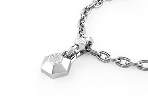 Philipp Plein Herren Kette Halskette Edelstahl silber PLEIN EDGE PJPEA04NU