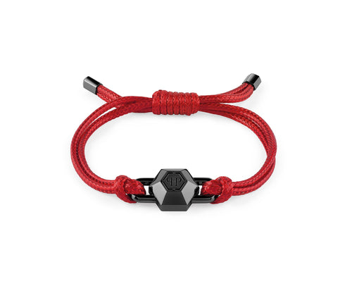 Philipp Plein Herren Armband Textil Edelstahl silber PLEIN EDGE PJPEA06BU