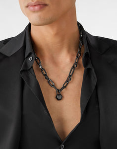 Philipp Plein Herren Kette Halskette Edelstahl IP Gun PLEIN EDGE PJPEA09NU