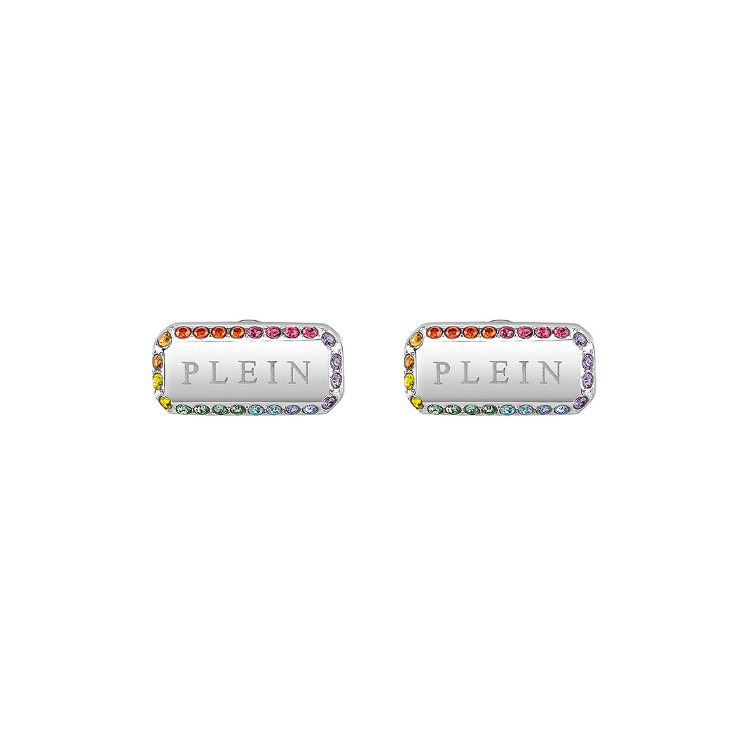 Philipp Plein Damen Ohrringe Ohrstecker Edelstahl Silber PLEIN TAG PJQEA02EU