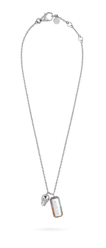 Philipp Plein Damen Kette Halskette Edelstahl silber PLEIN TAG PJQEA05NU