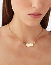 Laden Sie das Bild in den Galerie-Viewer, Philipp Plein Damen Kette Halskette Edelstahl IP Gold PLEIN TAG PJQEA10NU