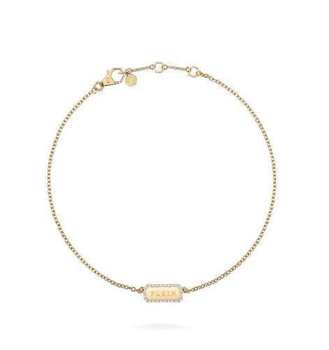 Philipp Plein Damen Kette Halskette Edelstahl IP Gold PLEIN TAG PJQEA10NU