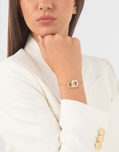 Laden Sie das Bild in den Galerie-Viewer, Philipp Plein Damen Armband Armkette Edelstahl IP Gold  PLEIN LEGACY PJREA16BU