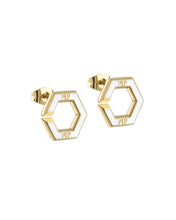 Laden Sie das Bild in den Galerie-Viewer, Philipp Plein Damen Ohrringe Ohrstecker Edelstahl IP Gold PLEIN LEGACY PJREA17EU