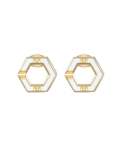Philipp Plein Damen Ohrringe Ohrstecker Edelstahl IP Gold PLEIN LEGACY PJREA17EU