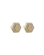 Laden Sie das Bild in den Galerie-Viewer, Philipp Plein Damen Ohrringe Ohrstecker Edelstahl IP Gold PLEIN LEGACY PJREA18EU