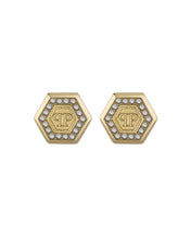 Laden Sie das Bild in den Galerie-Viewer, Philipp Plein Damen Ohrringe Ohrstecker Edelstahl IP Gold PLEIN LEGACY PJREA18EU