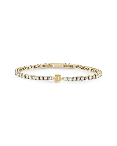 Philipp Plein Damen Armband Armkette Edelstahl gold PLEIN TENNIS ROYAL PJSEA10BU