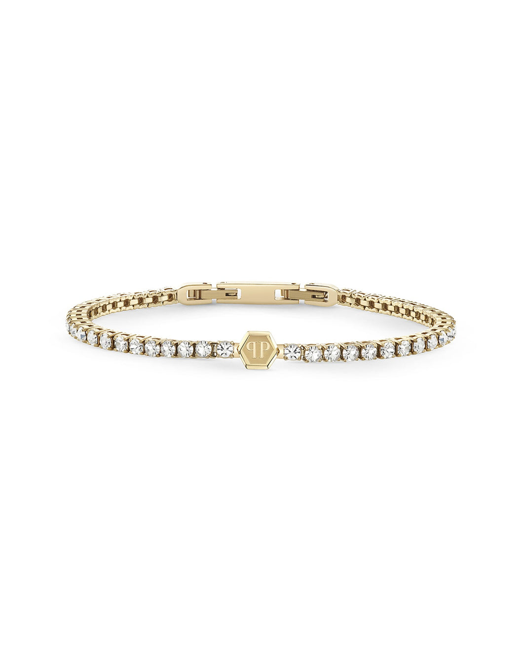 Philipp Plein Damen Armband Armkette Edelstahl gold PLEIN TENNIS ROYAL PJSEA10BU
