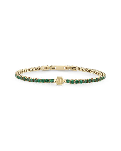 Philipp Plein Damen Armband Armkette Edelstahl gold PLEIN TENNIS ROYAL PJSEA11BU