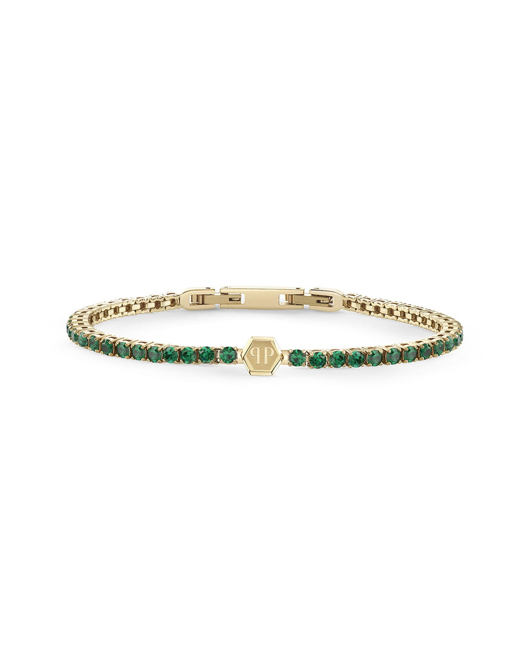 Philipp Plein Damen Armband Armkette Edelstahl gold PLEIN TENNIS ROYAL PJSEA11BU