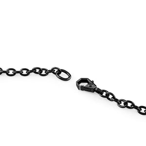 Philipp Plein Herren Kette Halskette Edelstahl IP Black GOTHIC TAG PJTEA09NU