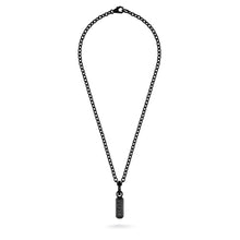Laden Sie das Bild in den Galerie-Viewer, Philipp Plein Herren Kette Halskette Edelstahl IP Black GOTHIC TAG PJTEA09NU