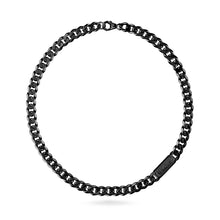 Laden Sie das Bild in den Galerie-Viewer, Philipp Plein Herren Kette Halskette Edelstahl IP Black GOTHIC TAG PJTEA10NU