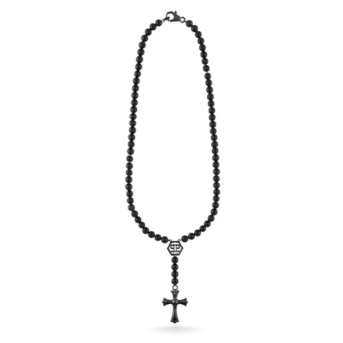 Philipp Plein Herren Kette Halskette Edelstahl IP Black WHISPER PJUEA04NU