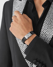 Laden Sie das Bild in den Galerie-Viewer, Philipp Plein Herren Armband Leder silber HEXAGON TACTICAL BUCKLE PJVEA01BS