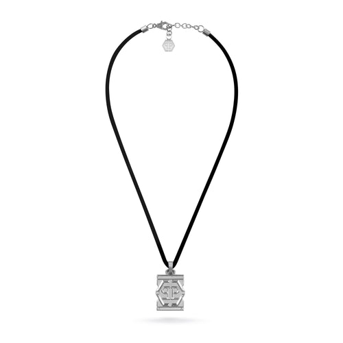 Philipp Plein Herren Kette Halskette Edelstahl Silikon HEXAGON TACTICAL BUCKLE PJVEA04NU