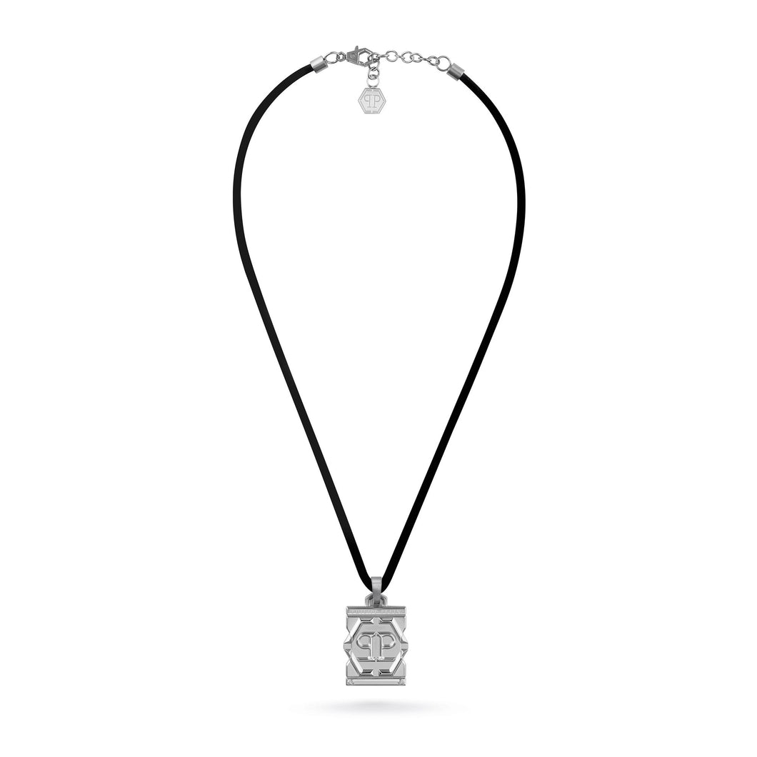 Philipp Plein Herren Kette Halskette Edelstahl Silikon HEXAGON TACTICAL BUCKLE PJVEA04NU