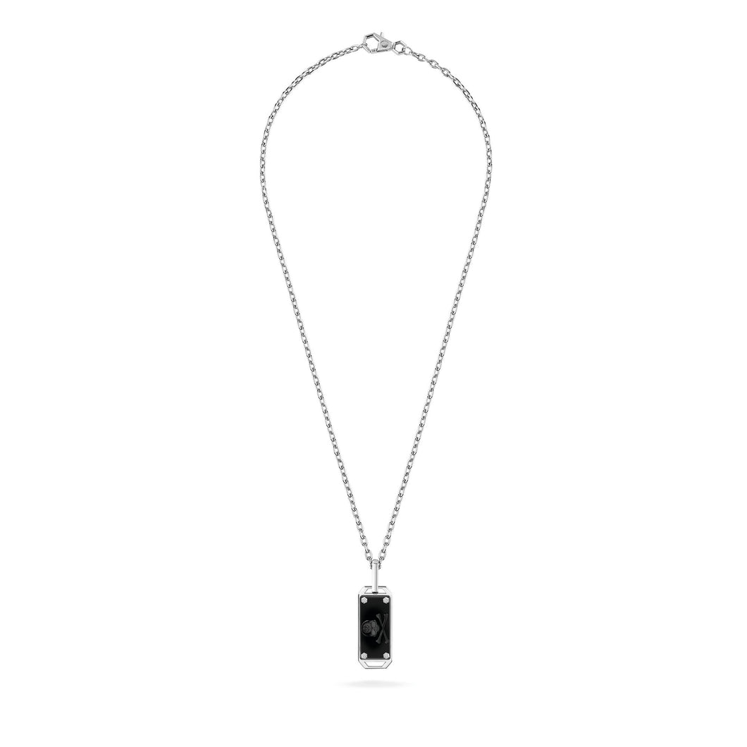 Philipp Plein Herren Kette Halskette Edelstahl Silber $KULL BONES PJWEA04NU