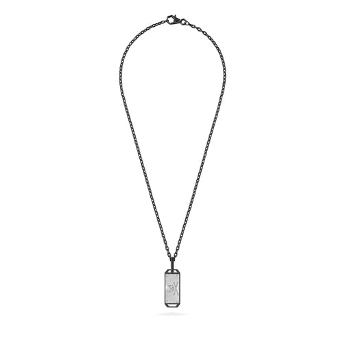 Philipp Plein Herren Kette Halskette Edelstahl IP Black $KULL BONES PJWEA09NU
