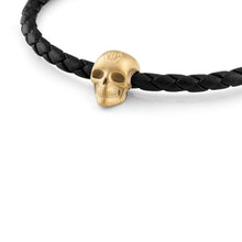 Laden Sie das Bild in den Galerie-Viewer, Philipp Plein Herren Armband Leder Edelstahl IP Gold LINKED PJYEA14BU