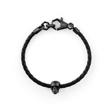 Laden Sie das Bild in den Galerie-Viewer, Philipp Plein Herren Armband Leder Edelstahl IP Black LINKED PJYEA15BU