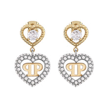 Laden Sie das Bild in den Galerie-Viewer, Philipp Plein Damen Ohrringe Edelstahl IP Gold PLEIN ROCKED HEART PJZEA03EU