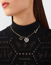 Laden Sie das Bild in den Galerie-Viewer, Philipp Plein Damen Kette Halskette Edelstahl Gold PLEIN ROCKED HEART PJZEA05NU