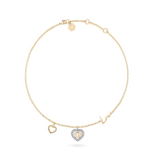 Laden Sie das Bild in den Galerie-Viewer, Philipp Plein Damen Kette Halskette Edelstahl Gold PLEIN ROCKED HEART PJZEA05NU