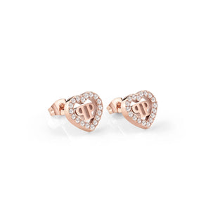 Philipp Plein Damen Ohrringe Edelstahl IP Rose Gold PLEIN ROCKED HEART PJZEA10EU