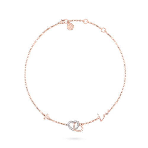 Philipp Plein Damen Kette Halskette Edelstahl Rose PLEIN ROCKED HEART PJZEA13NU