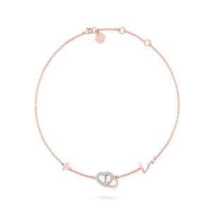 Philipp Plein Damen Kette Halskette Edelstahl Rose PLEIN ROCKED HEART PJZEA13NU