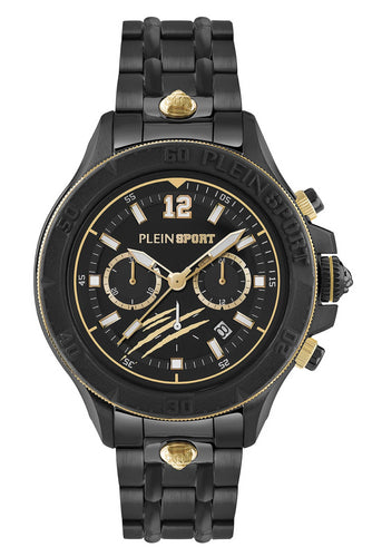 Plein Sport Herren Uhr Chronograph Analog Quarz WARRIOR TECH PS6BA0824 Edelstahl
